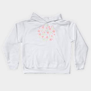 Lovely Watercolor Flower Nature Floral Pattern Kids Hoodie